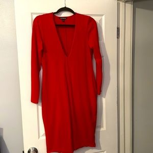 Red bodycon dress